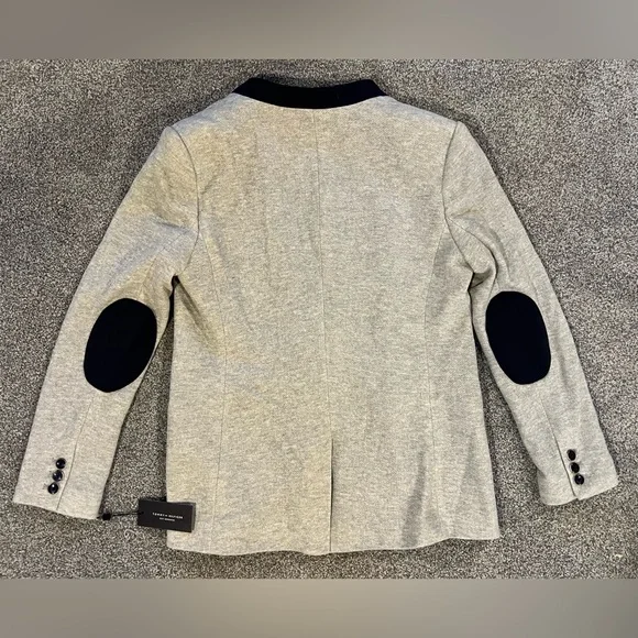 NWT Tommy Hilfiger Light Gray Blazer Suit Jacket with Navy Trim Size 10 - Picture 2 of 8